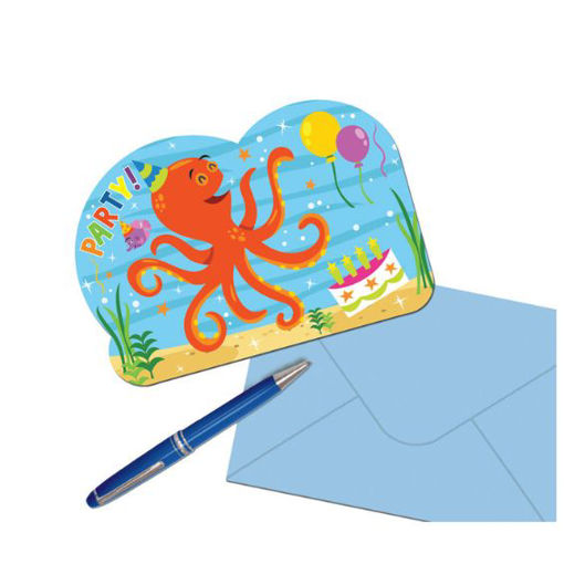 Picture of OCEAN BUDDIES INVITATIONS- 8PK